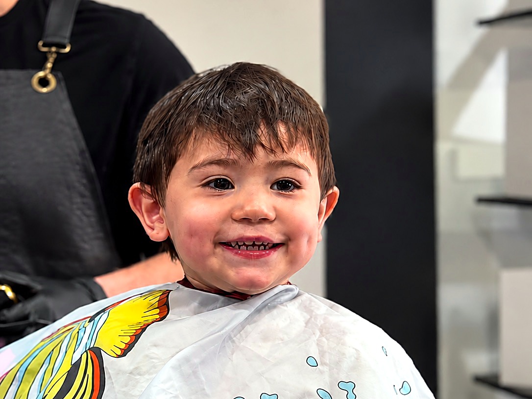 Barber with a hot towel